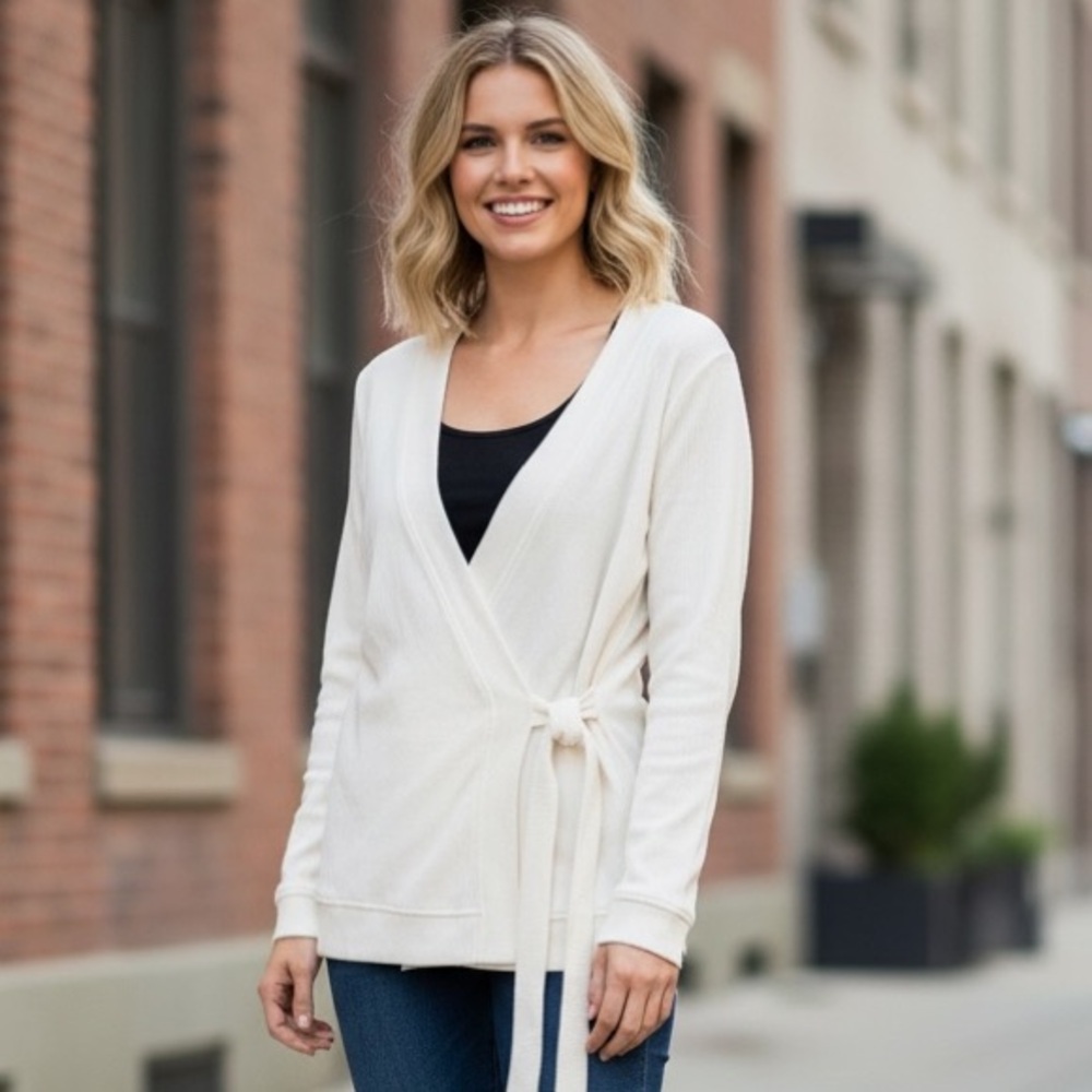 NWT Brea Canyon x‎ Stitch Fix Wrap Cardigan Spring Summer Lightweight Casual